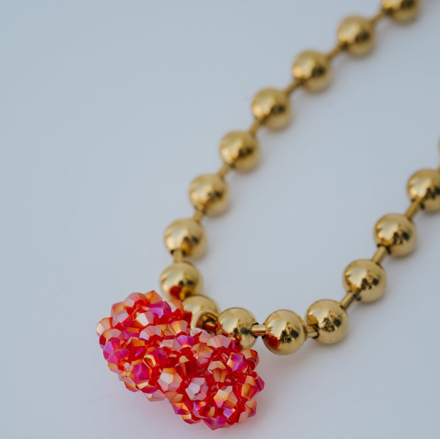 Colar Big Red Heart