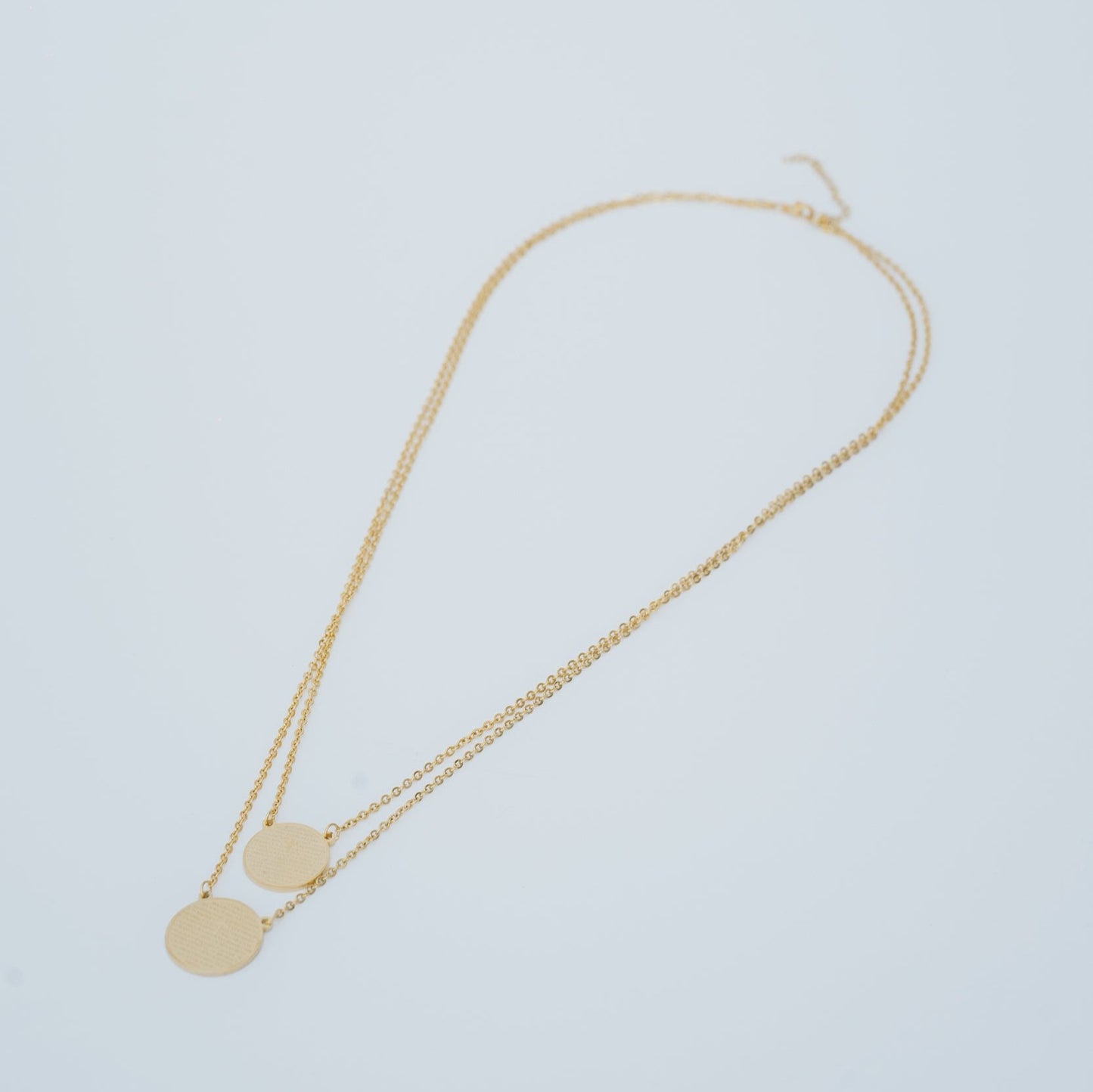 Escapulário Pai Nosso Aço Inoxidavel Dourado