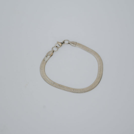 Pulseira Aço Inoxidavel Malha Chapada